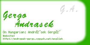 gergo andrasek business card